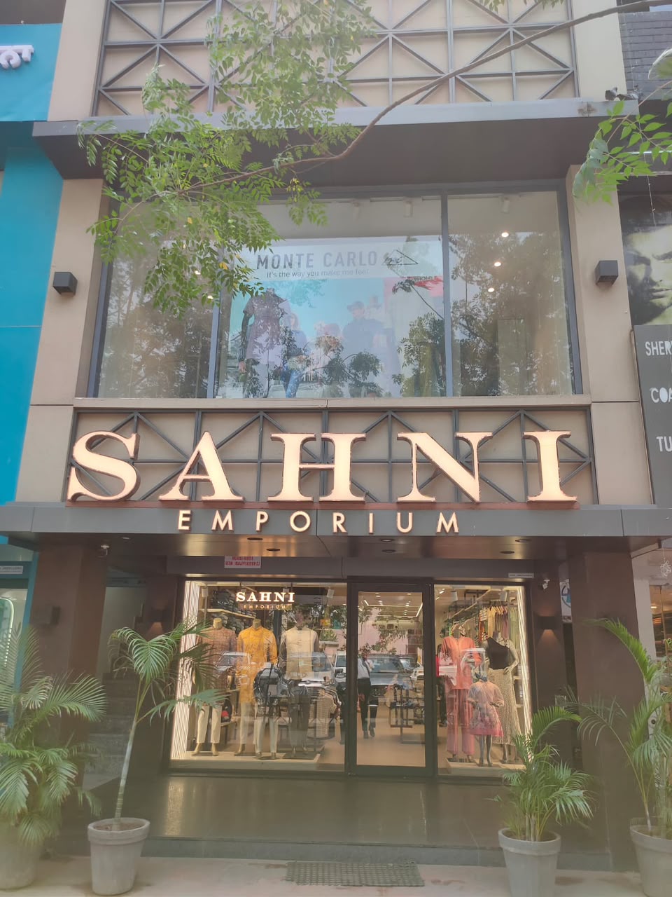 Sahni Emporium clothing store interior in Chandigarh showing curated apparel collections